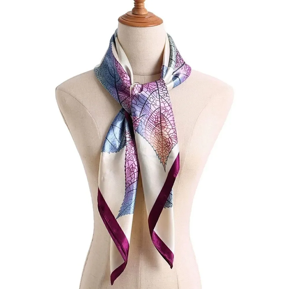 Painted leaf Silky Scarf